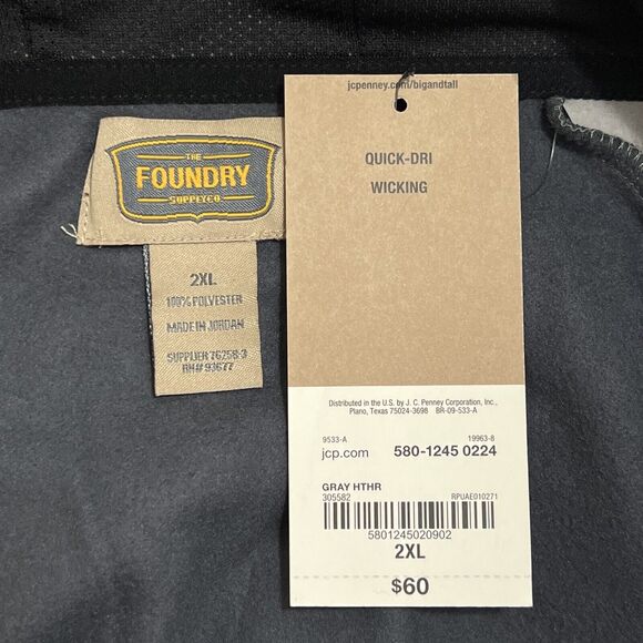 Foundry Supply Co. Men's XXL Full Zip Athletic Hoodie Quick Dri Sweatshirt - Picture 3 of 11